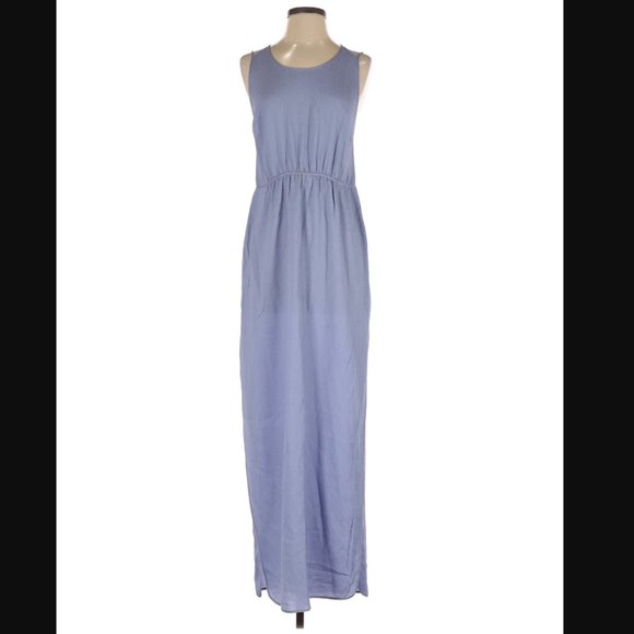 Halston Heritage Purple Silk Maxi Dress Size 4 Sleeveless Great Condition - Picture 1 of 1